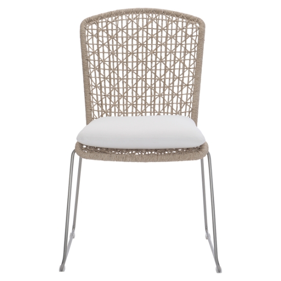 Carmel Dining Side Chair with Seat Pad front