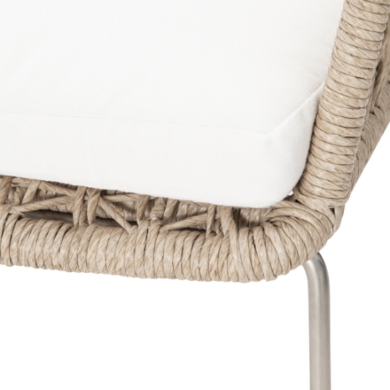 Carmel Dining Arm Chair with Seat Pad frame detail