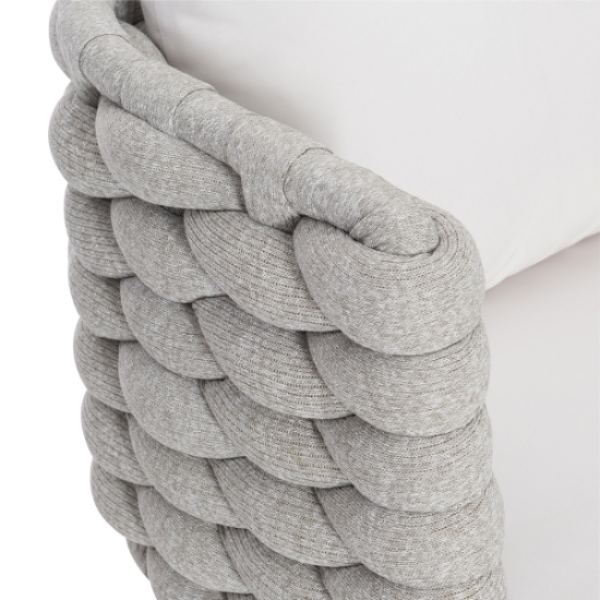 Santa Cruz Arm Chair in Nordic Grey arm detail