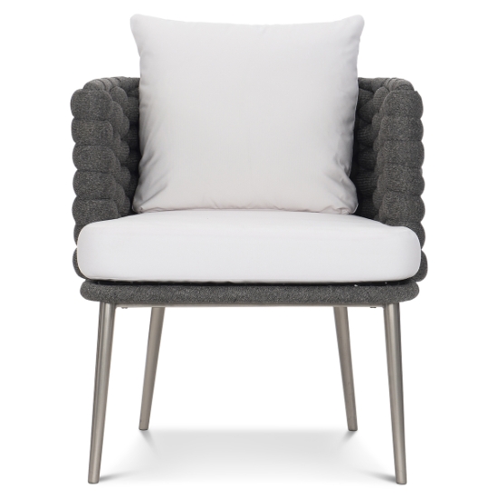 Santa Cruz Arm Chair in Cadet Grey front