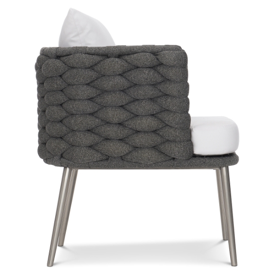 Santa Cruz Arm Chair in Cadet Grey side