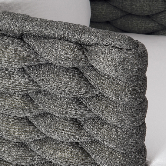 Santa Cruz Arm Chair in Cadet Grey arm detail