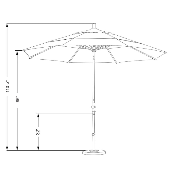 aluminum frame outdoor umbrella