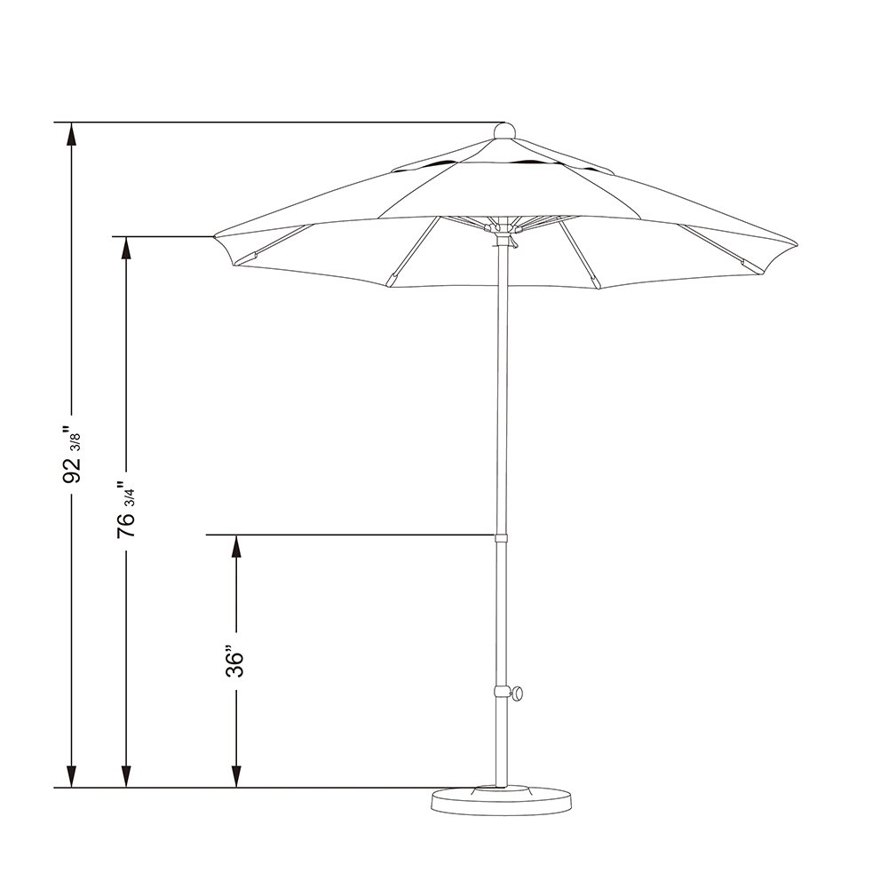 Custom color commercial grade umbrella