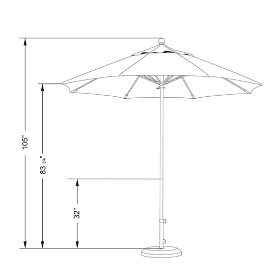 Large outdoor umbrella