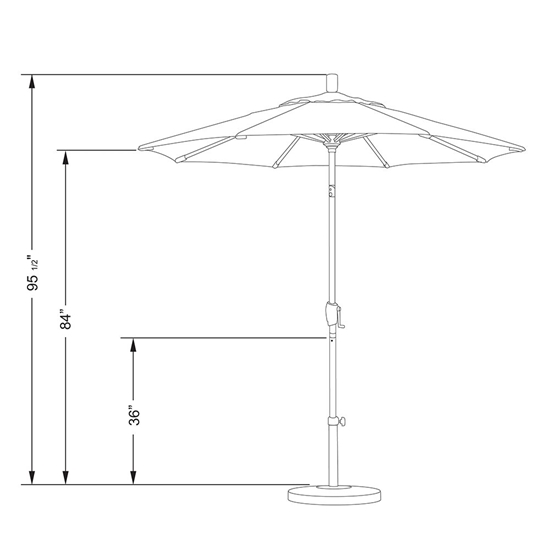 Aluminum frame outdoor umbrella