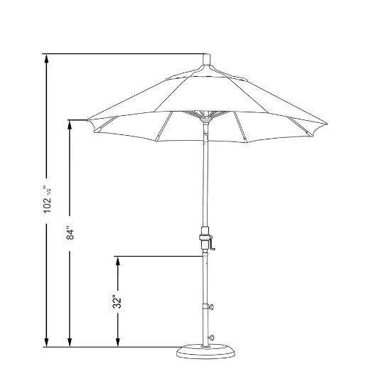 residential aluminum pole umbrella