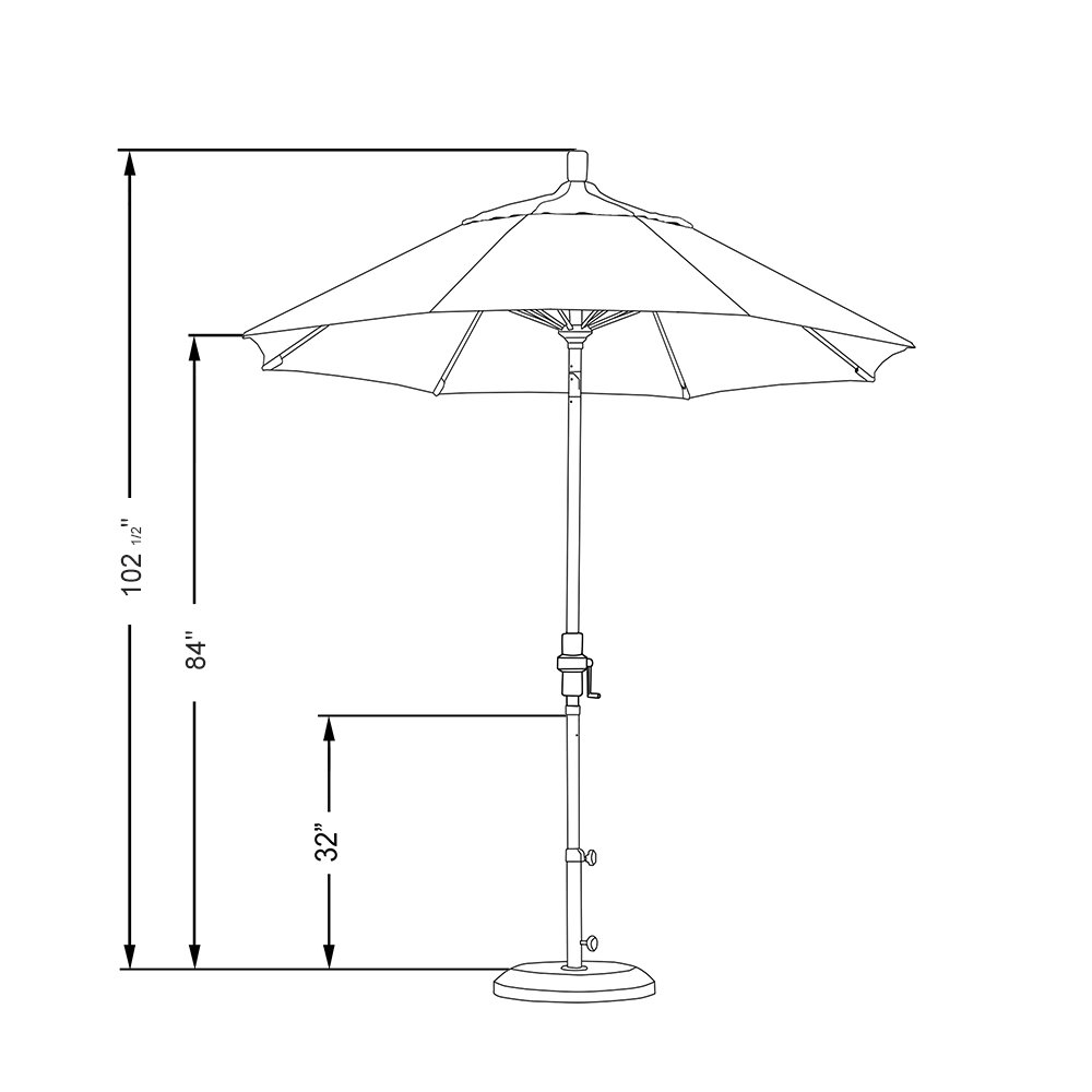 residential aluminum pole umbrella