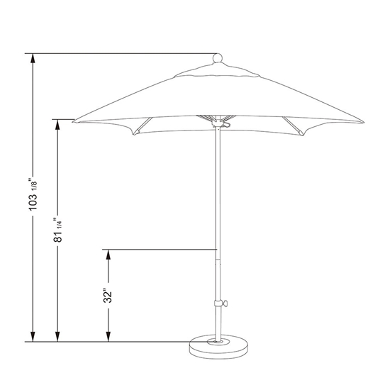 Custom color luxury outdoor umbrella
