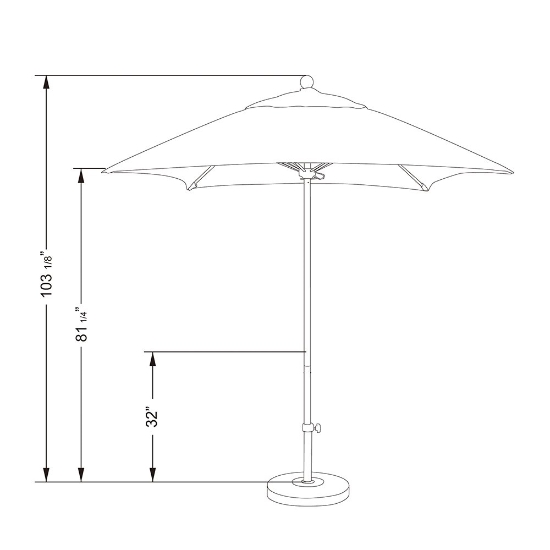 Custom color luxury outdoor umbrella