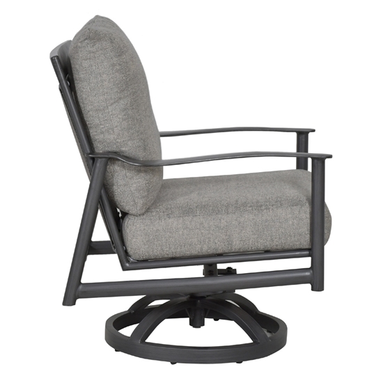 Barbados Cushioned Dining Swivel Rocker side view