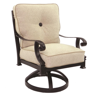 Castelle Bellagio Cushioned Swivel Rocker Dining Chair - 2607T