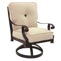 Bellagio Cushioned Swivel Rocker Dining Chair