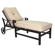 Bellagio Adjustable Cushioned Chaise Lounge with Wheels