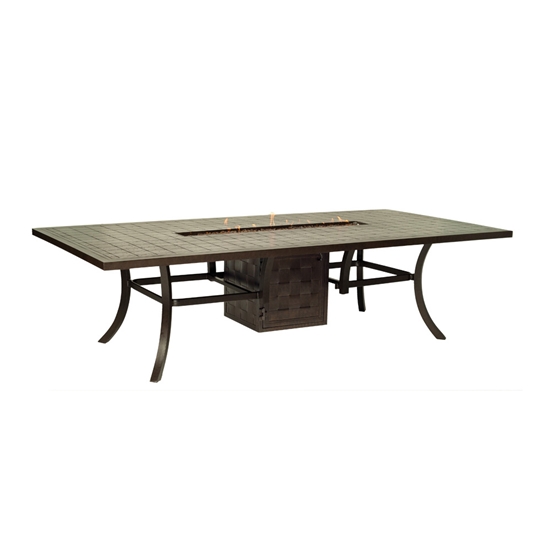 Classical 54" x 108" Rectangule Dining Table with Firepit