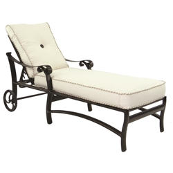 Castelle Bella Nova Adjustable Cushioned Chaise Lounge with Wheels - 5412T