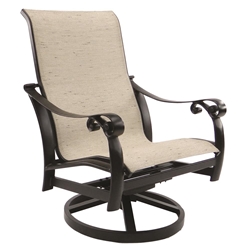 Castelle Bella Nova Sling Swivel Rocker Dining Chair - 5497S