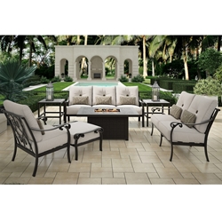 Castelle Bella Nova Outdoor Furniture with Firepit Table - CS-BELLANOVA-SET3