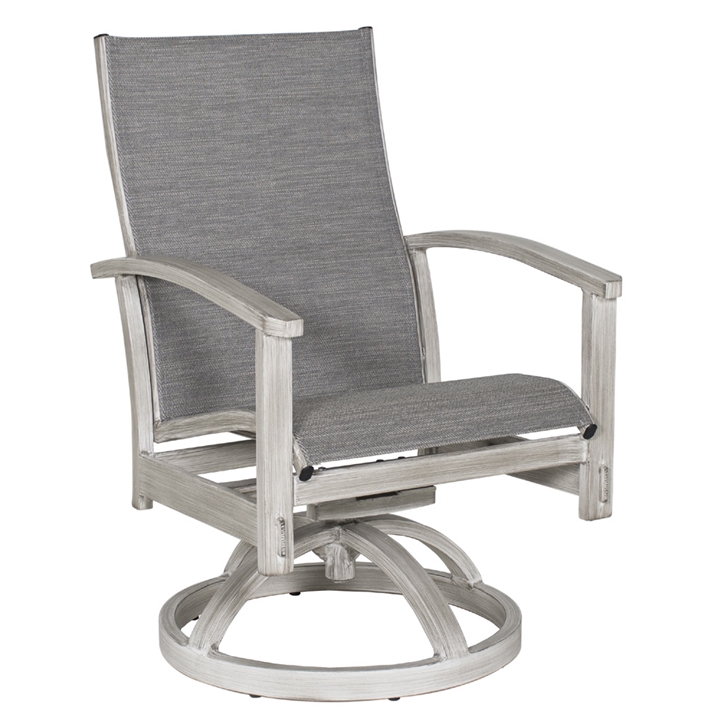 Castelle Biltmore Antler Hill Sling Swivel Rocker Dining Chair - 0A78S