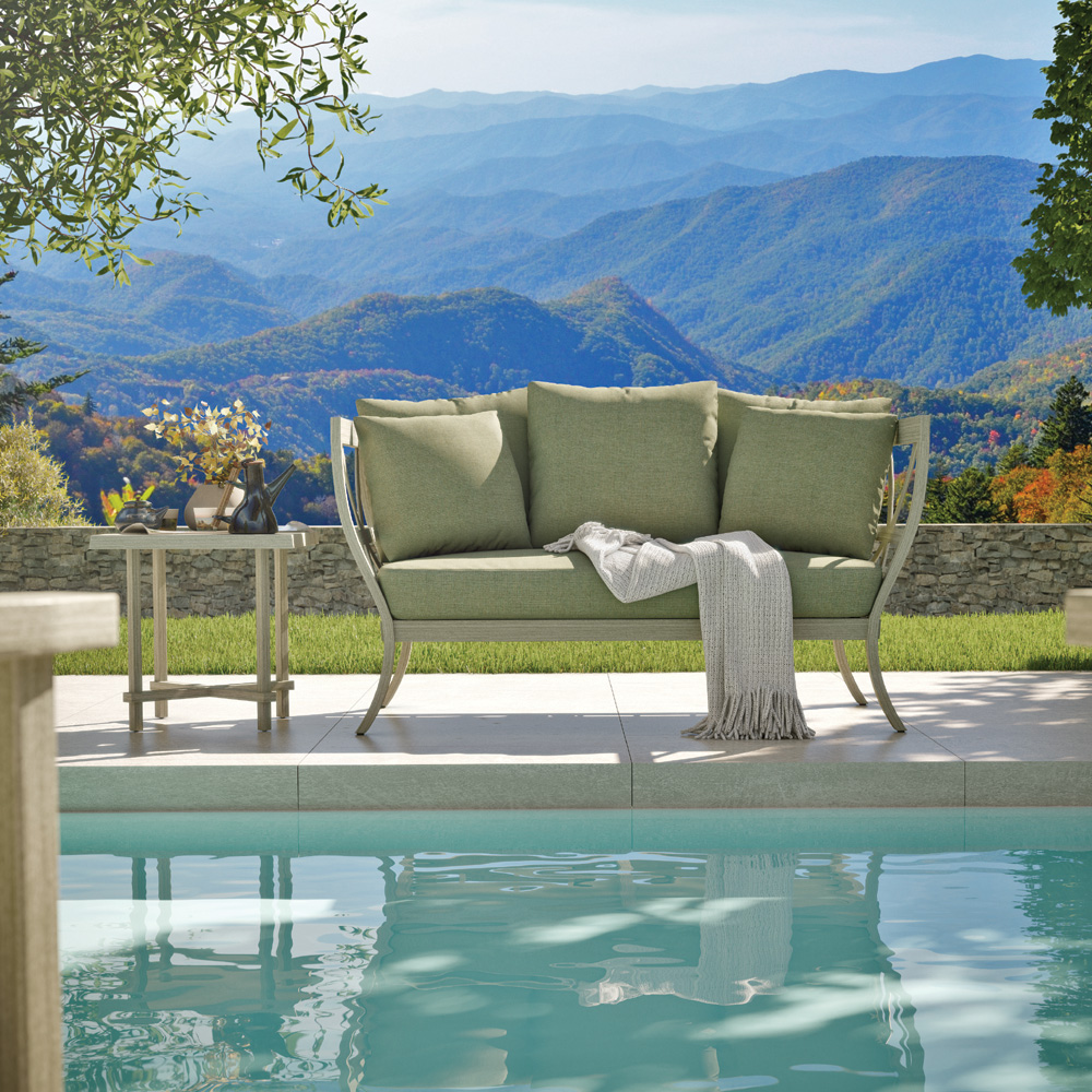 Castelle Biltmore Antler Hill Outdoor Daybed and Side Table Set - CS-ANTLERHILL-SET3