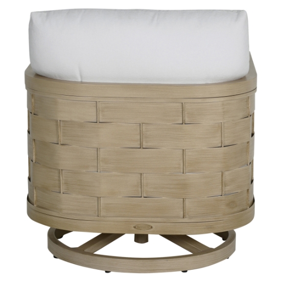 Biscayne Lounge Swivel Rocker with Accent Pillow back