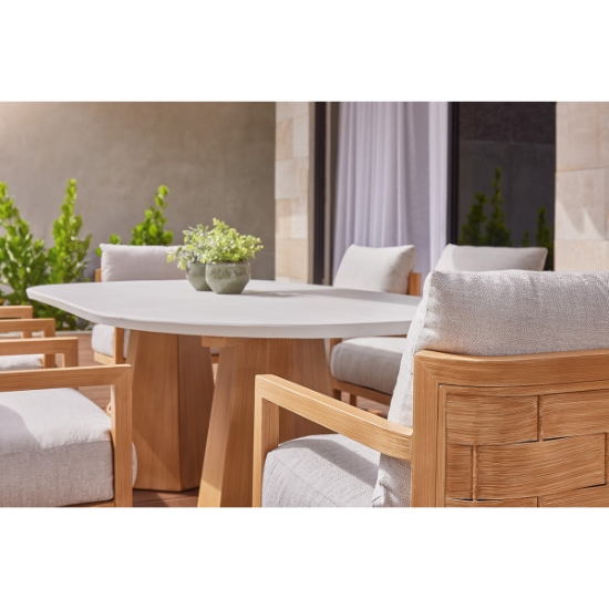 Biscayne Patio Dining Set for 6 frame detail