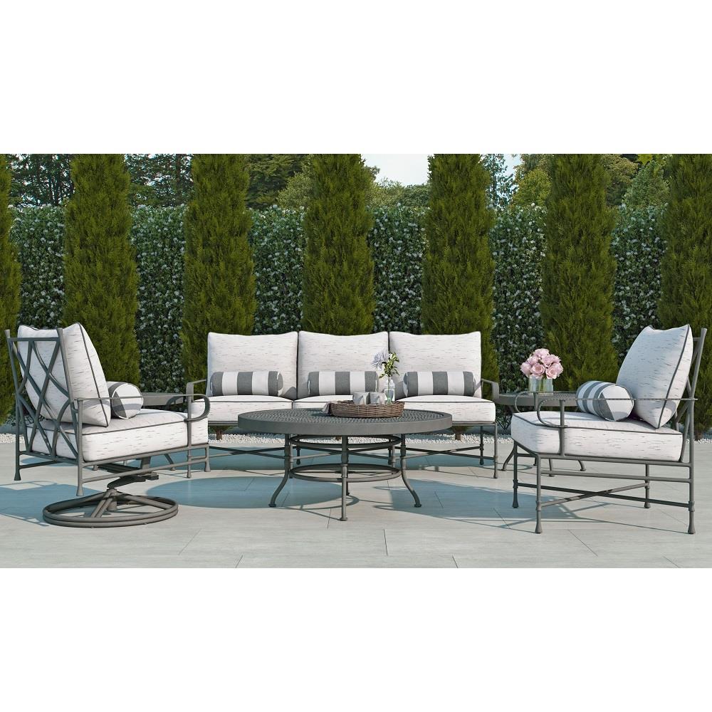 BORDEAUX aluminum loveseat with deep seating cushions
