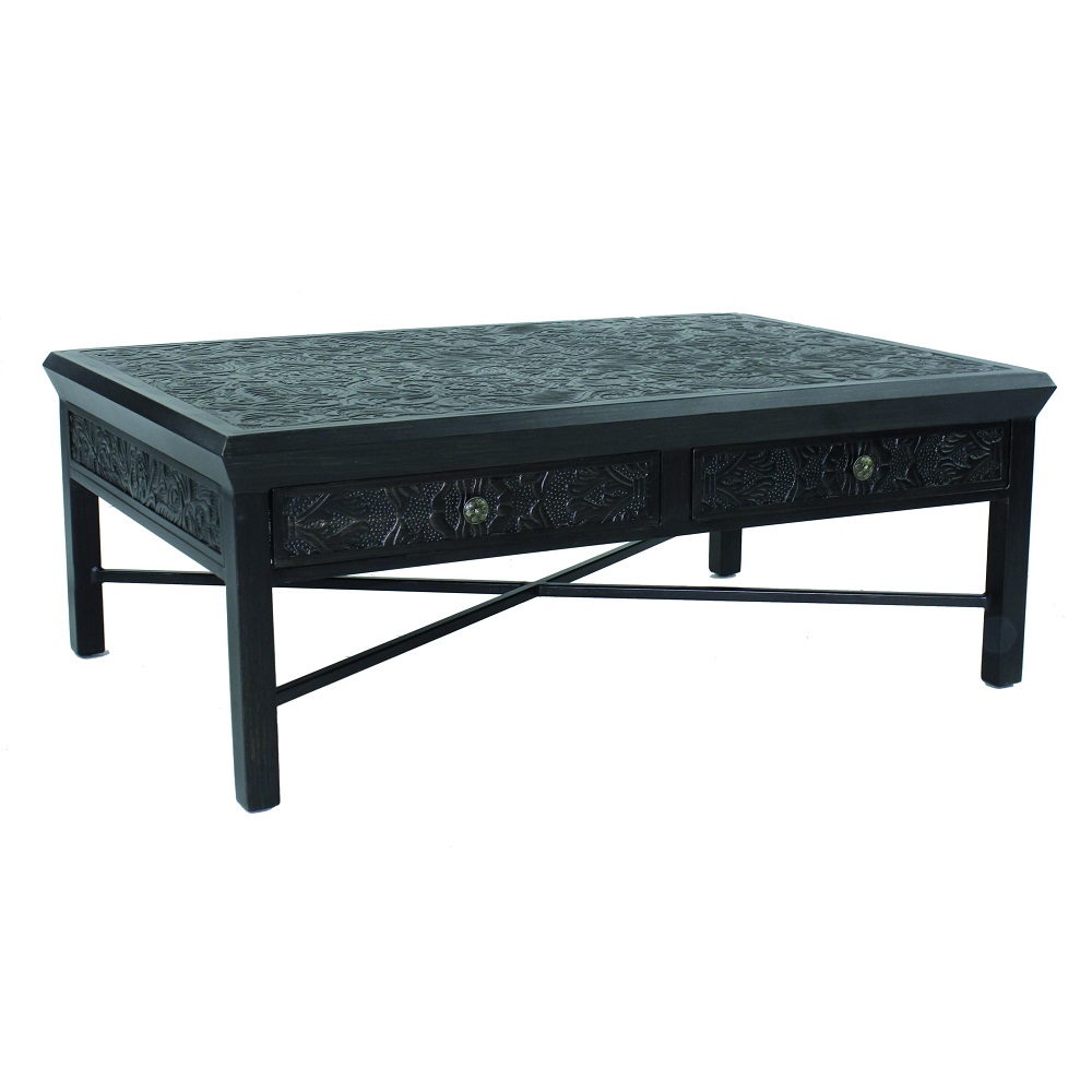 Castelle Classical 32" x 48" Large Rectangular Coffee Table with Drawer - CRC3248