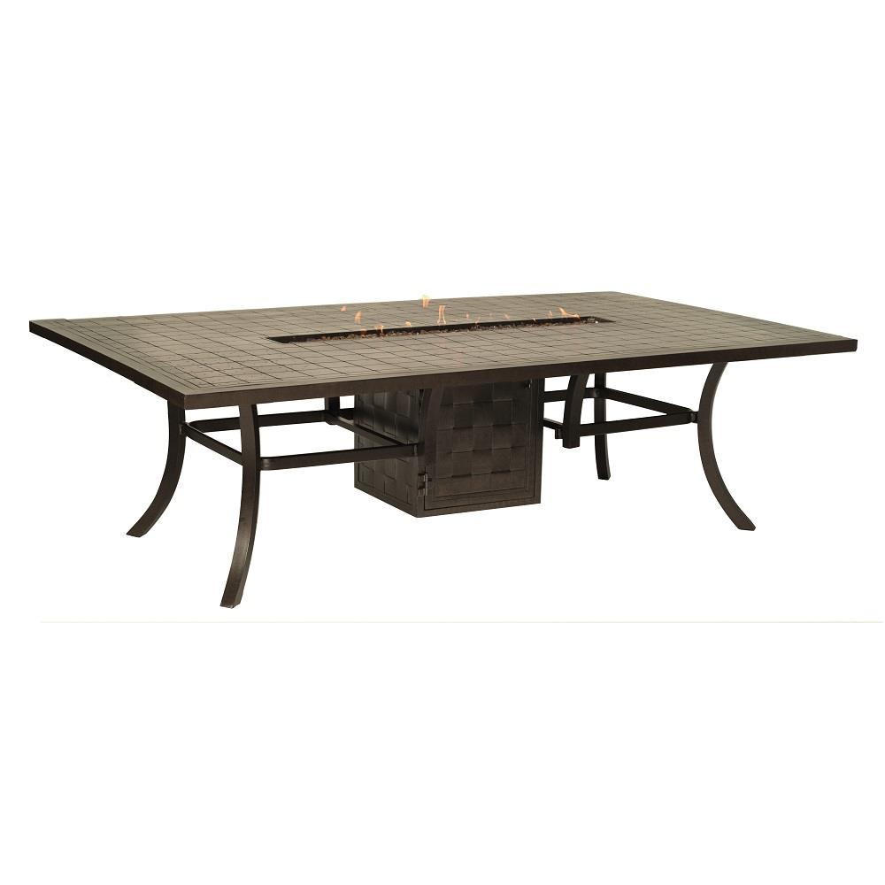 Castelle Classical 54" x 108" Rectangular Dining Table with Firepit - VRF108WL