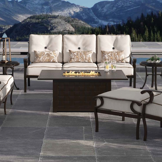 Classical aluminum fire coffee table