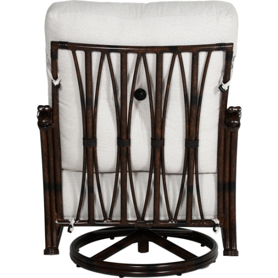 Coco High Back Lounge Swivel Rocker with One Accent Pillow