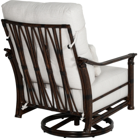 Coco High Back Lounge Swivel Rocker with One Accent Pillow - 6A16R_back2
