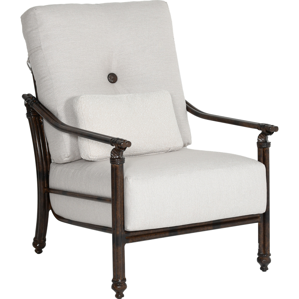 Coco High Back Cushioned Lounge Chair with One Accent Pillow