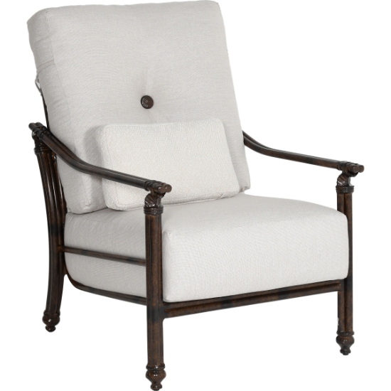 Coco High Back Cushioned Lounge Chair with One Accent Pillow