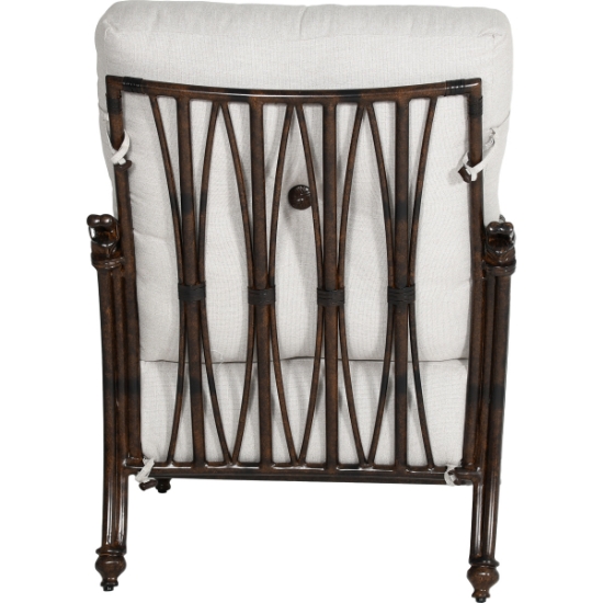 Coco High Back Cushioned Lounge Chair with One Accent Pillow - 6A30R_back