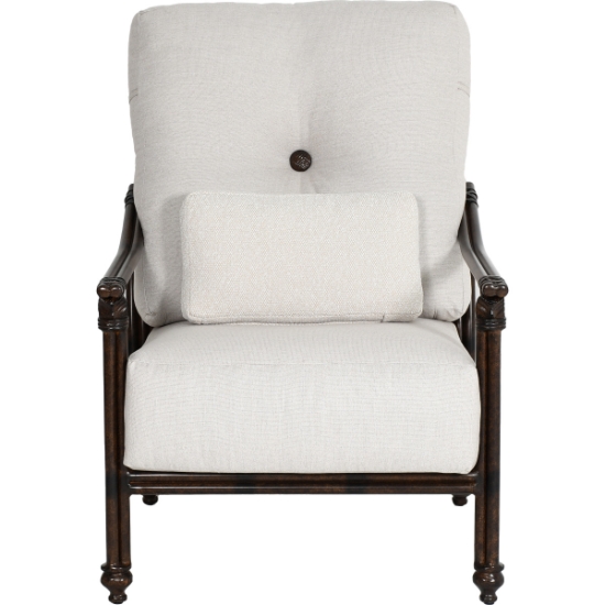 Coco High Back Cushioned Lounge Chair with One Accent Pillow - 6A30R_front
