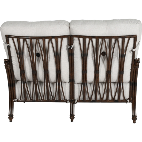 Coco High Back Cushioned Loveseat with Two Accent Pillows - 6A31R_back