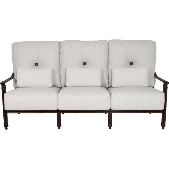 Coco High Back Cushioned Sofa with Three Accent Pillows - 6A34R_front
