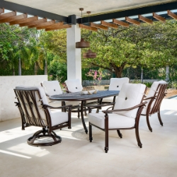 Castelle Coco Cushioned Dining Set for 6