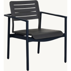 Castelle Davenport Stackable Slats Arm Dining Chair