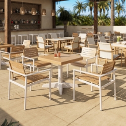 Castelle Davenport Slat Dining Set for 4