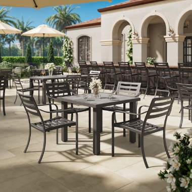Castelle Fortuna Cast Dining Patio Dining Set