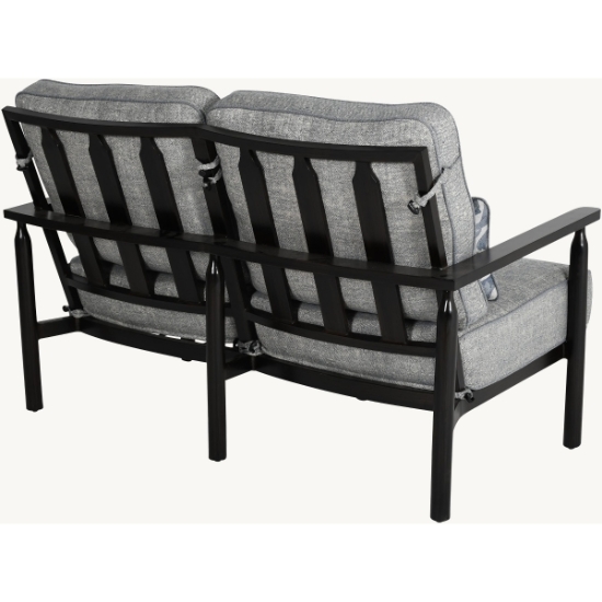 Holland Cushioned Loveseat with Two Accent Pillows - 6C11T
