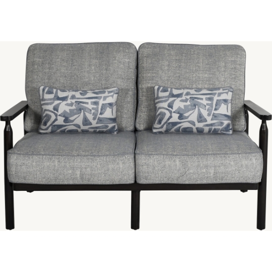 Holland Cushioned Loveseat with Two Accent Pillows - 6C11T
