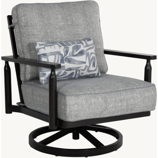 Castelle Holland Cushioned Lounge Swivel Rocker with One Accent Pillow