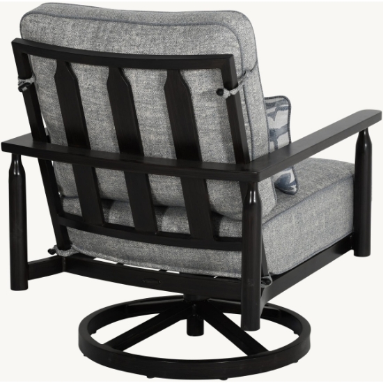 Holland Cushioned Lounge Swivel Rocker with One Accent Pillow - 6C15T