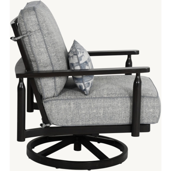 Holland Cushioned Lounge Swivel Rocker with One Accent Pillow - 6C15T
