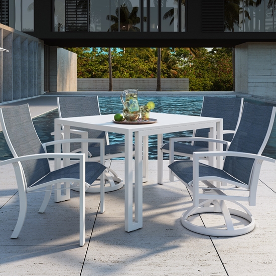Icon aluminum dining table