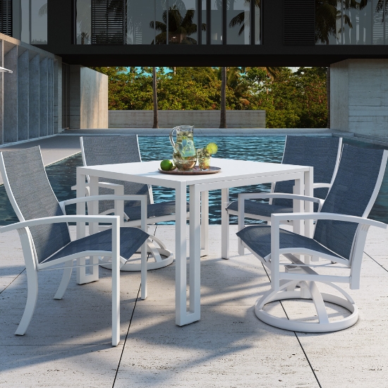 Icon aluminum dining table