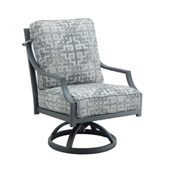 Castelle Lancaster Cushioned Swivel Rocker Dining Chair - 9C07T